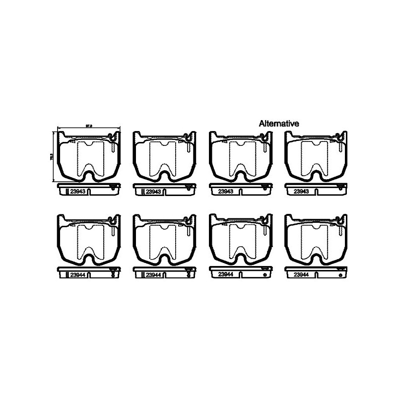 HELLA 8DB 355 010-381 Brake Pads Set Front for