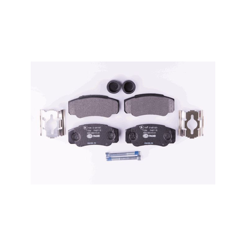 HELLA 8DB 355 010-411 Pastillas de freno Trasero para