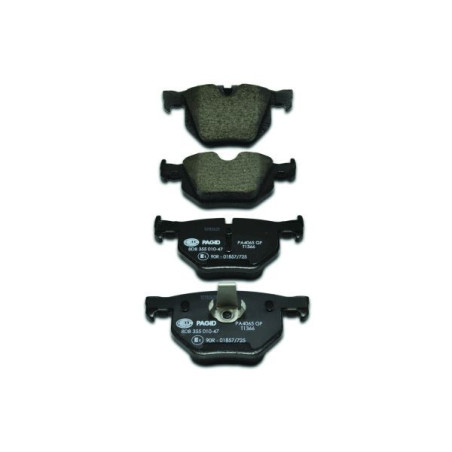 HELLA 8DB 355 010-471 Brzdové platničky Zadné pre