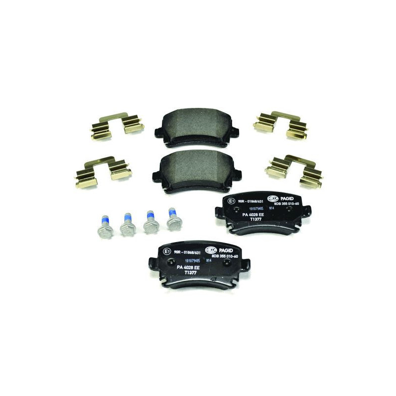 HELLA 8DB 355 010-601 Brzdové platničky Zadné pre