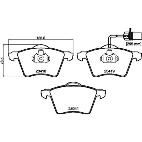 HELLA 8DB 355 010-631 Bremsbeläge Vorne für