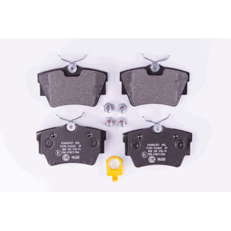HELLA 8DB 355 010-761 Brzdové platničky Zadné pre