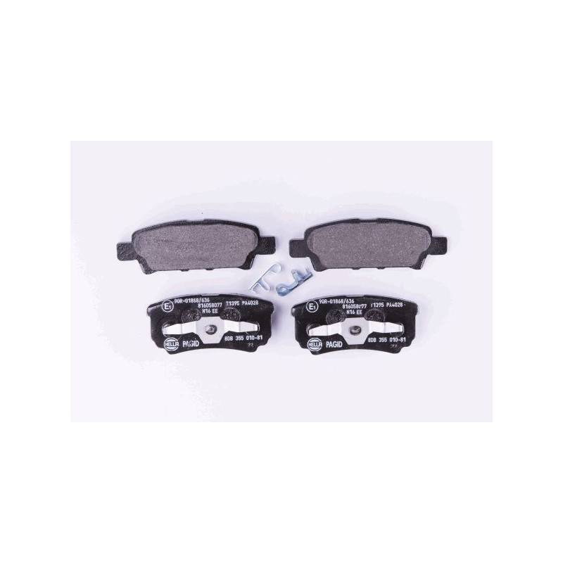 HELLA 8DB 355 010-811 Brzdové platničky Zadné pre