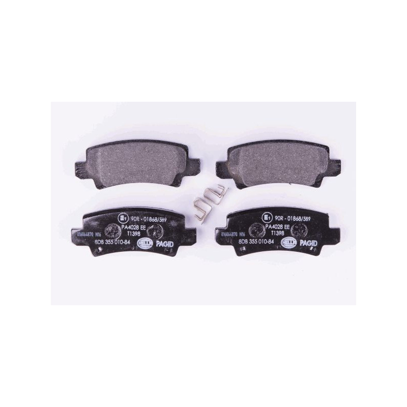 HELLA 8DB 355 010-841 Brzdové platničky Zadné pre