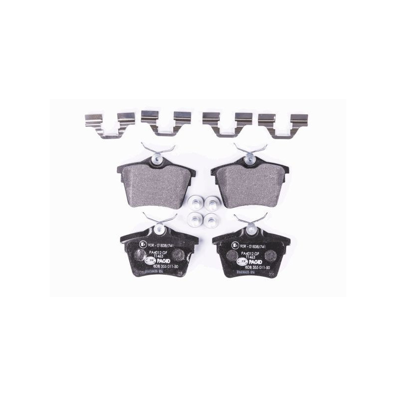 HELLA 8DB 355 011-501 Plaquettes de frein Arrière pour