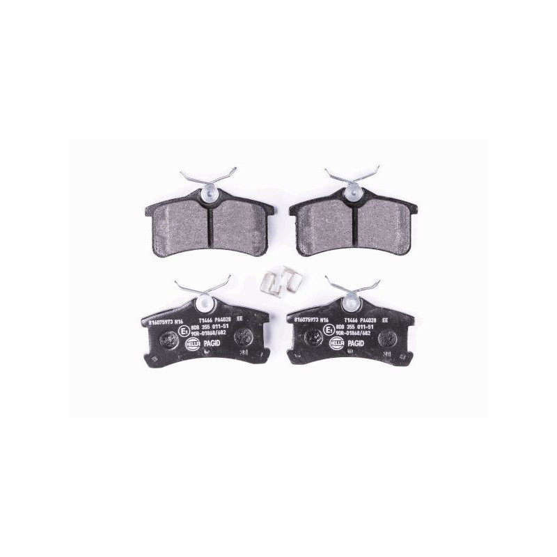 HELLA 8DB 355 011-511 Brake Pads Set Rear for