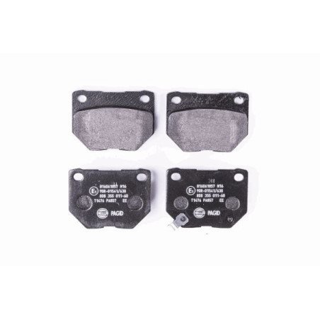 HELLA 8DB 355 011-601 Pastillas de freno Trasero para