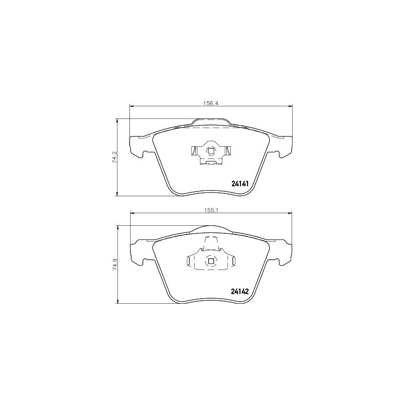 HELLA 8DB 355 011-721 Brake Pads Set Front for