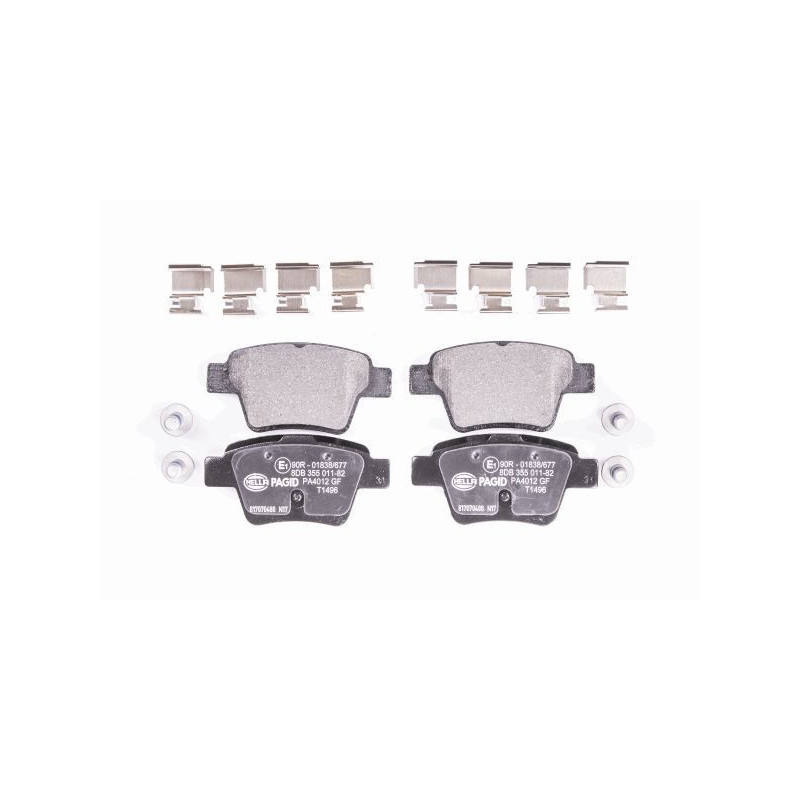 HELLA 8DB 355 011-821 Klocki hamulcowe Tył dla