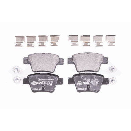 HELLA 8DB 355 011-821 Klocki hamulcowe Tył dla