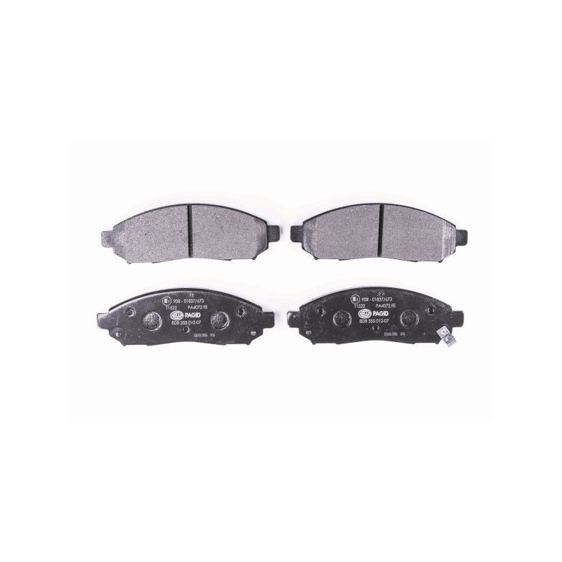 HELLA 8DB 355 012-071 Brzdové destičky Přední pro