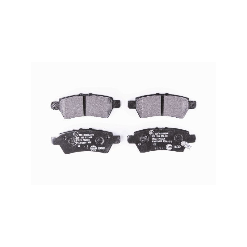 HELLA 8DB 355 012-081 Brake Pads Set Rear for