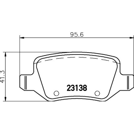 HELLA 8DB 355 012-131 Pastillas de freno Trasero para
