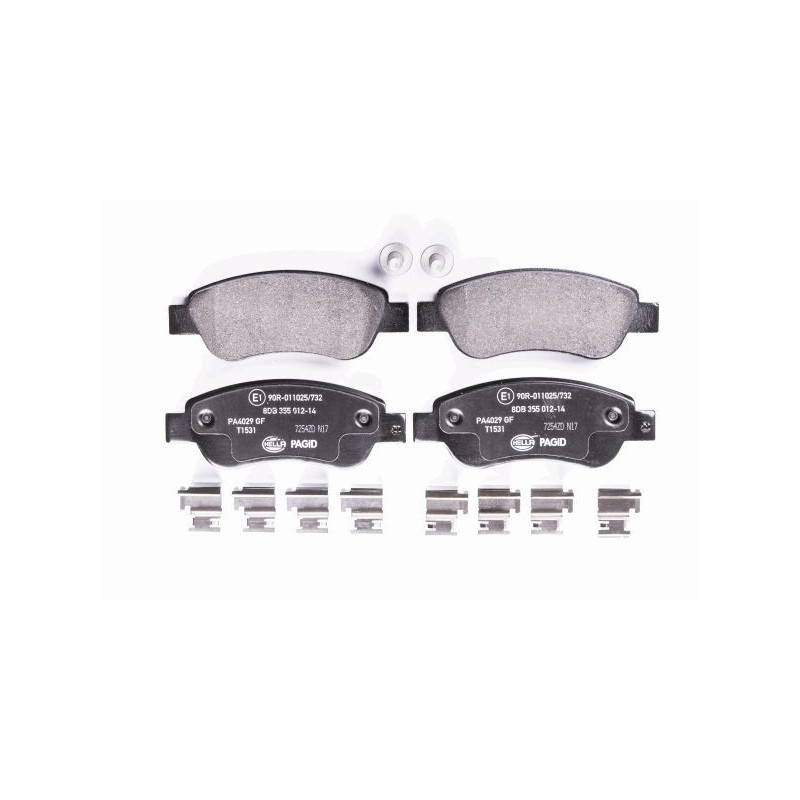 HELLA 8DB 355 012-141 Klocki hamulcowe Przód dla