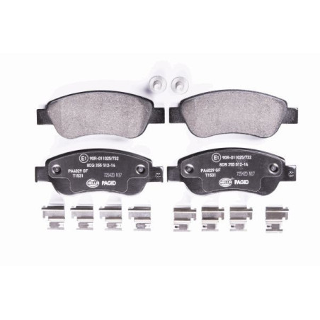 HELLA 8DB 355 012-141 Pastillas de freno Delantero para