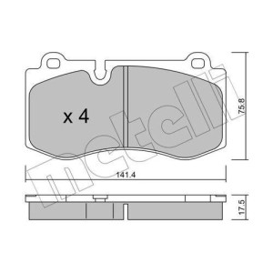Pastiglie freno Anteriore per Mercedes METELLI 22-0669-0
