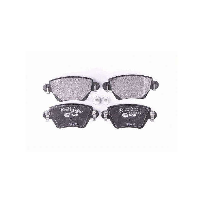 HELLA 8DB 355 012-211 Brzdové platničky Zadné pre