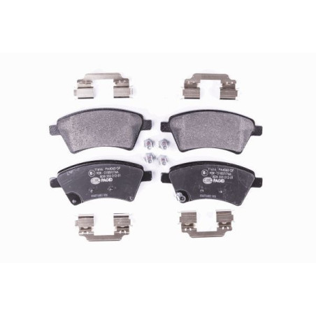 HELLA 8DB 355 012-511 Brzdové platničky Predné pre
