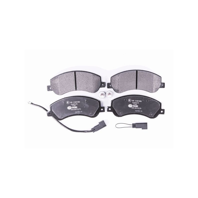 HELLA 8DB 355 012-761 Brzdové platničky Predné pre