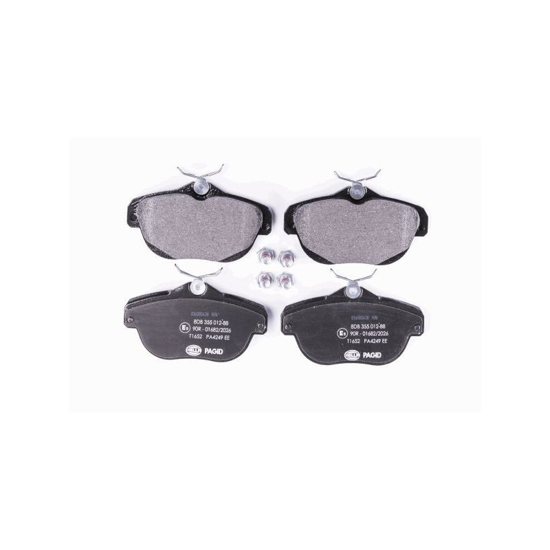 HELLA 8DB 355 012-881 Pastillas de freno Trasero para