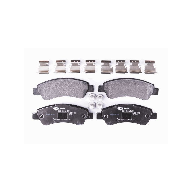 HELLA 8DB 355 012-911 Brzdové platničky Zadné pre