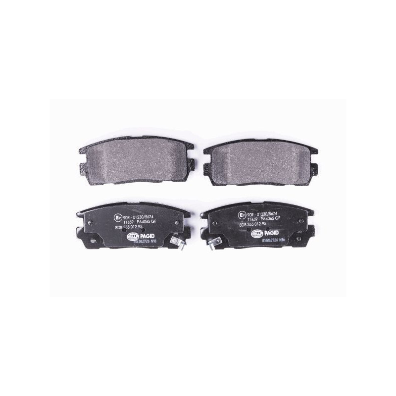 HELLA 8DB 355 012-951 Klocki hamulcowe Tył dla