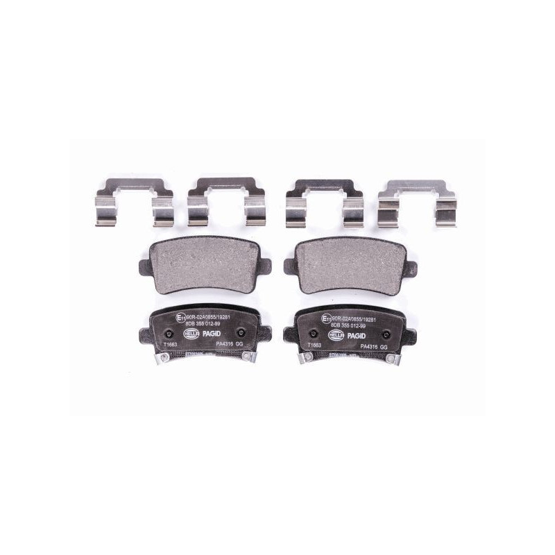 HELLA 8DB 355 012-991 Brake Pads Set Rear for