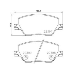 FRONT Brake Pads for Fiat Tipo (2015-present) BREMBO P 23 170