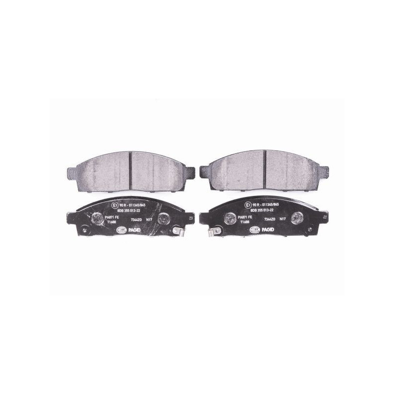 HELLA 8DB 355 013-221 Brzdové platničky Predné pre