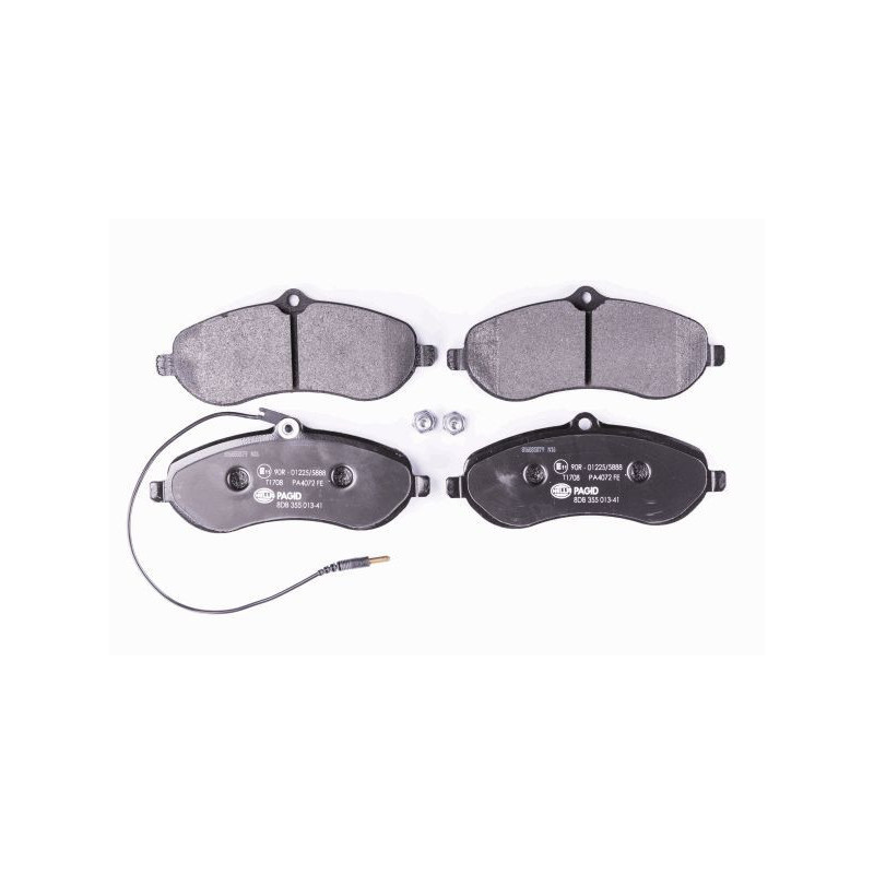 HELLA 8DB 355 013-411 Brzdové platničky Predné pre
