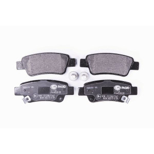 HELLA 8DB 355 013-591 Brzdové platničky Zadné pre