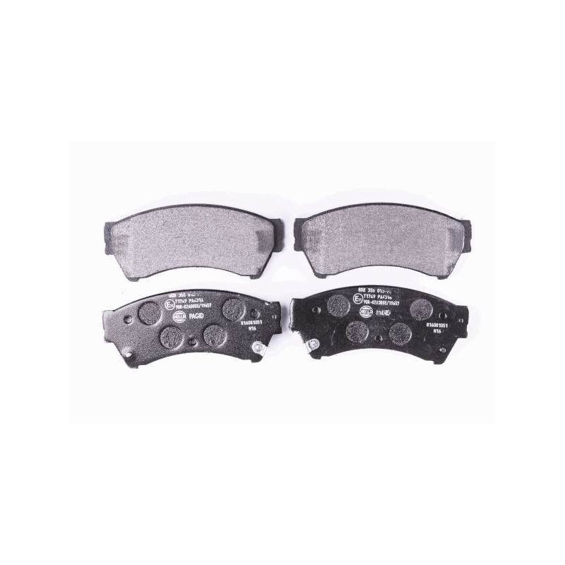 HELLA 8DB 355 013-761 Brzdové platničky Predné pre