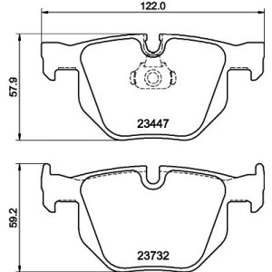 HELLA 8DB 355 013-941 Pastiglie freno Posteriore per