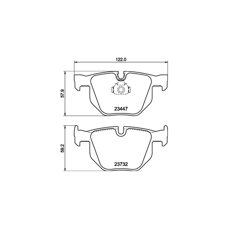 HELLA 8DB 355 013-941 Klocki hamulcowe Tył dla