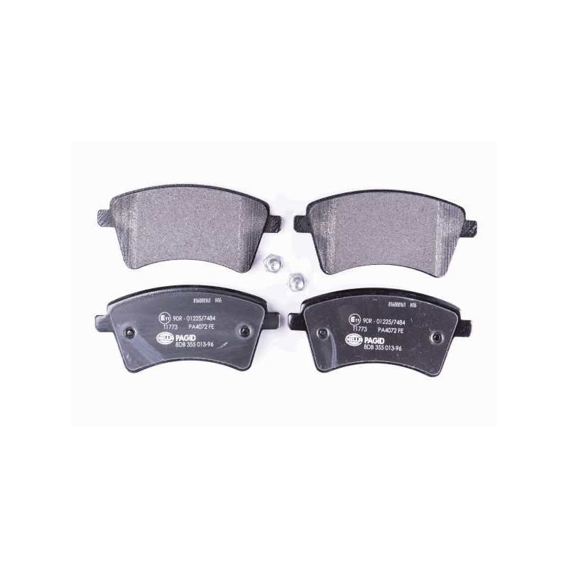 HELLA 8DB 355 013-961 Brzdové platničky Predné pre