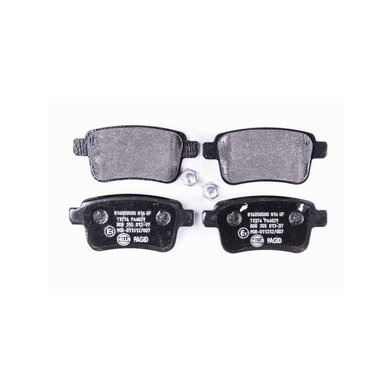 HELLA 8DB 355 013-971 Pastillas de freno Trasero para