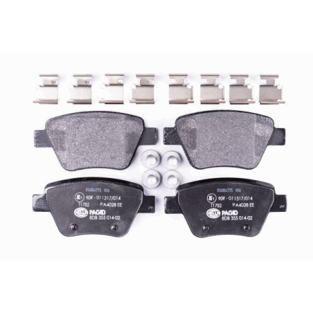 HELLA 8DB 355 014-021 Brzdové platničky Zadné pre