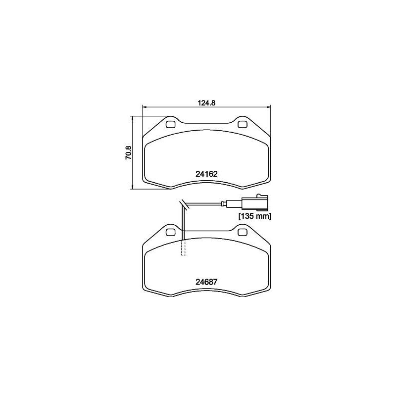 HELLA 8DB 355 014-061 Plaquettes de frein Avant pour