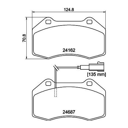 HELLA 8DB 355 014-061 Klocki hamulcowe Przód dla