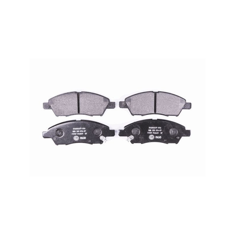 HELLA 8DB 355 014-071 Brzdové platničky Predné pre