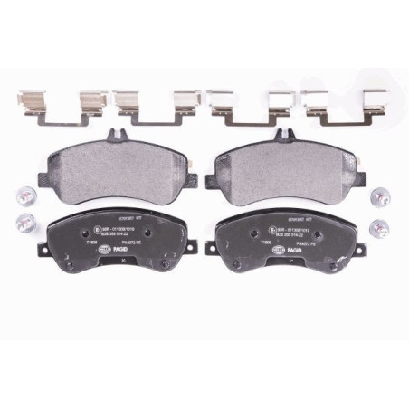 HELLA 8DB 355 014-221 Brzdové platničky Predné pre