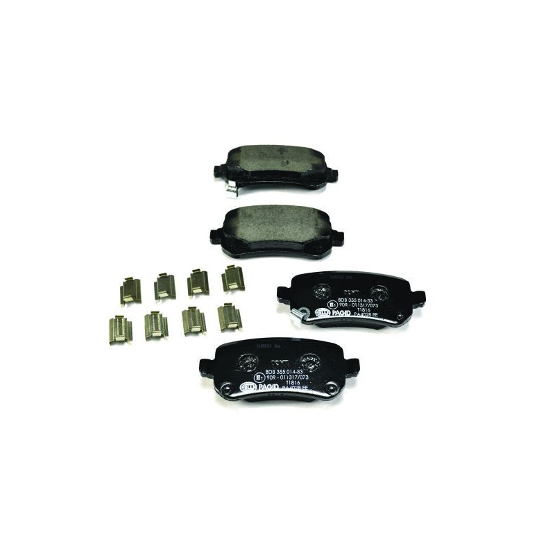 HELLA 8DB 355 014-331 Pastillas de freno Trasero para