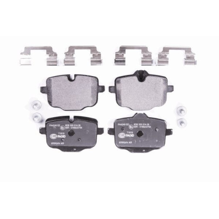 HELLA 8DB 355 014-361 Brzdové platničky Zadné pre