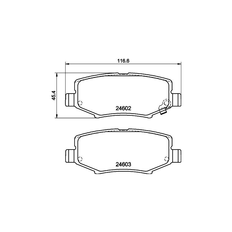 HELLA 8DB 355 014-381 Klocki hamulcowe Tył dla