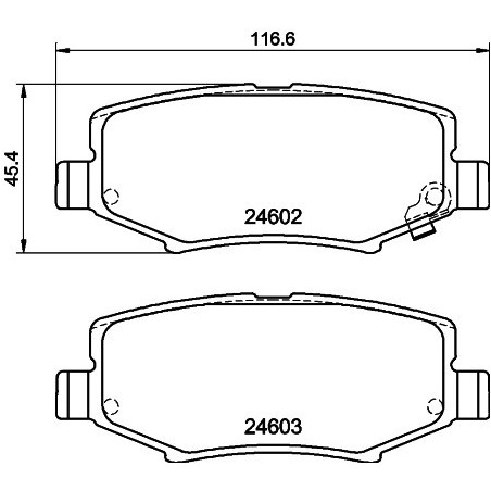 HELLA 8DB 355 014-381 Plaquettes de frein Arrière pour