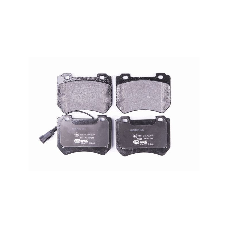 HELLA 8DB 355 014-651 Brzdové platničky Predné pre