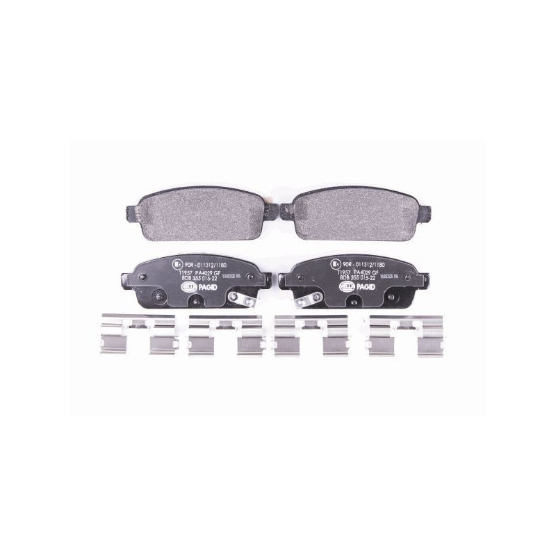 HELLA 8DB 355 015-221 Brzdové platničky Zadné pre
