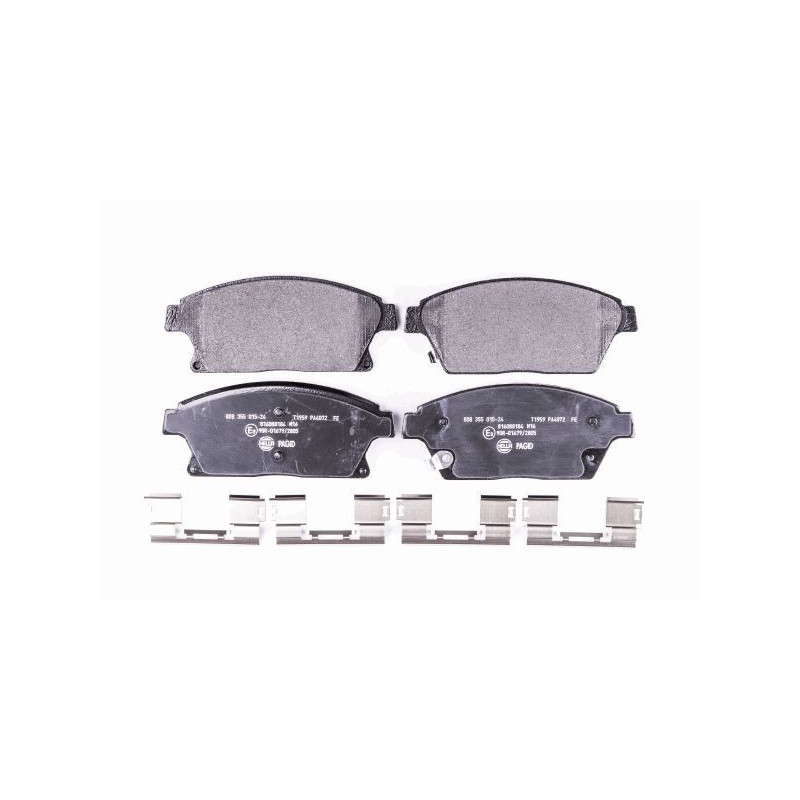 HELLA 8DB 355 015-241 Brzdové platničky Predné pre