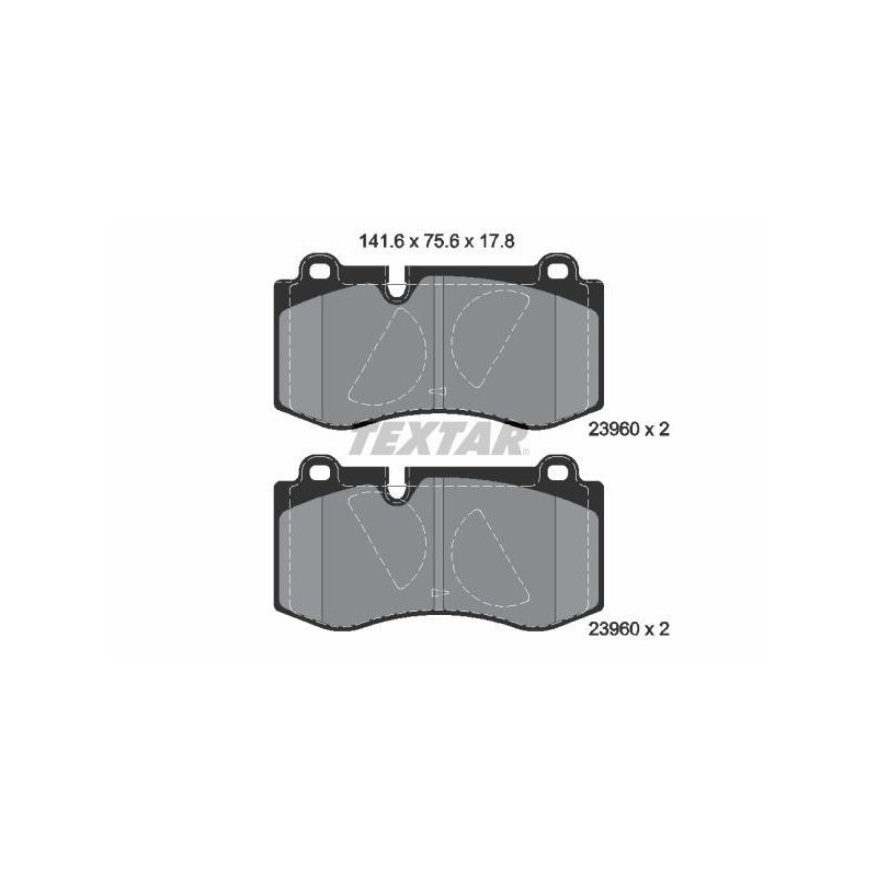 TEXTAR 2396081 Brzdové platničky predný pre Mercedes S SL E CLS