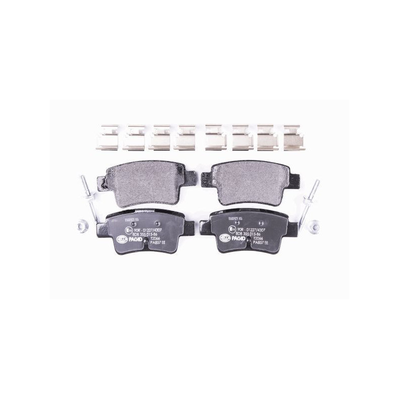 HELLA 8DB 355 015-861 Brzdové platničky Zadné pre
